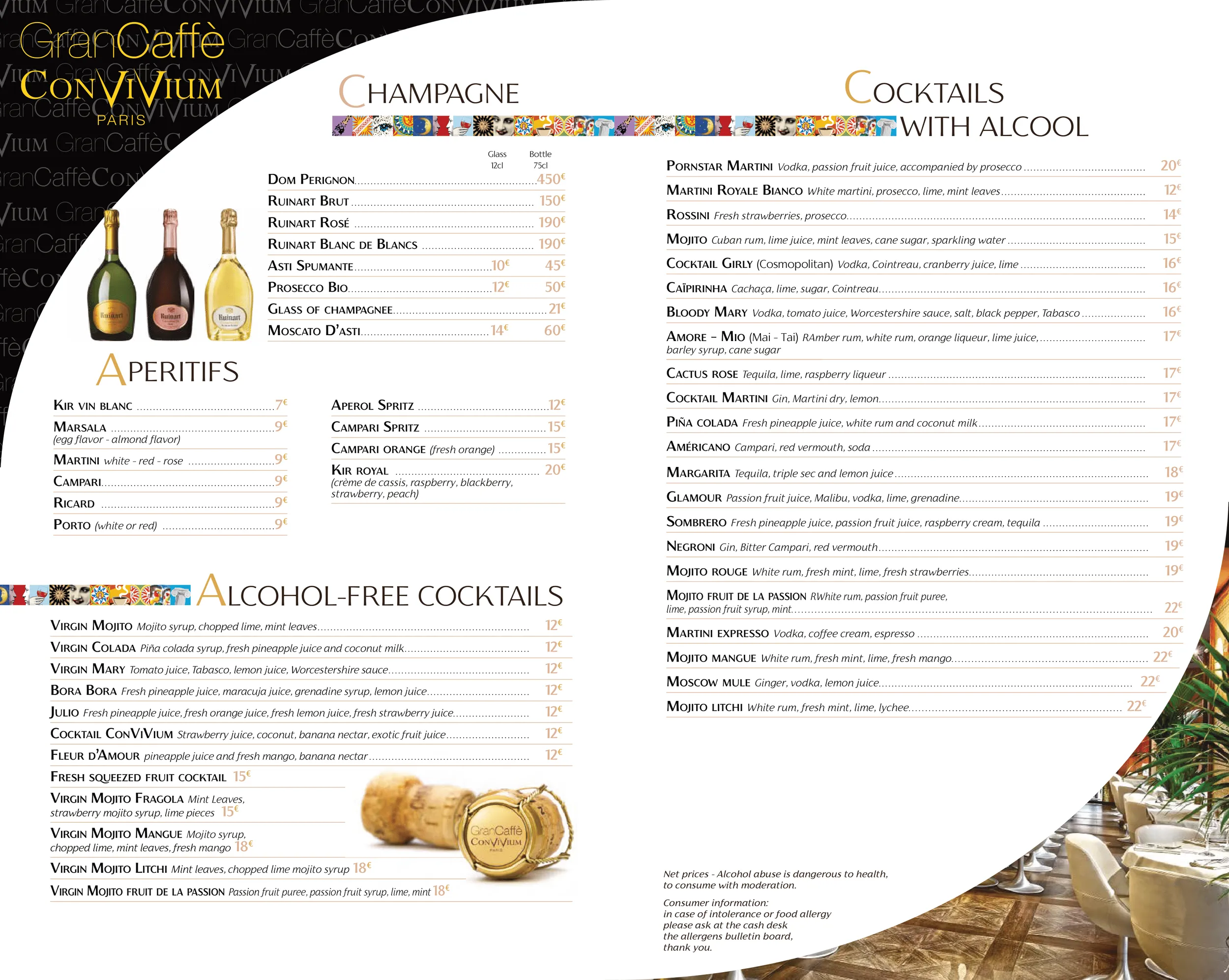 Menu, pages 5–6