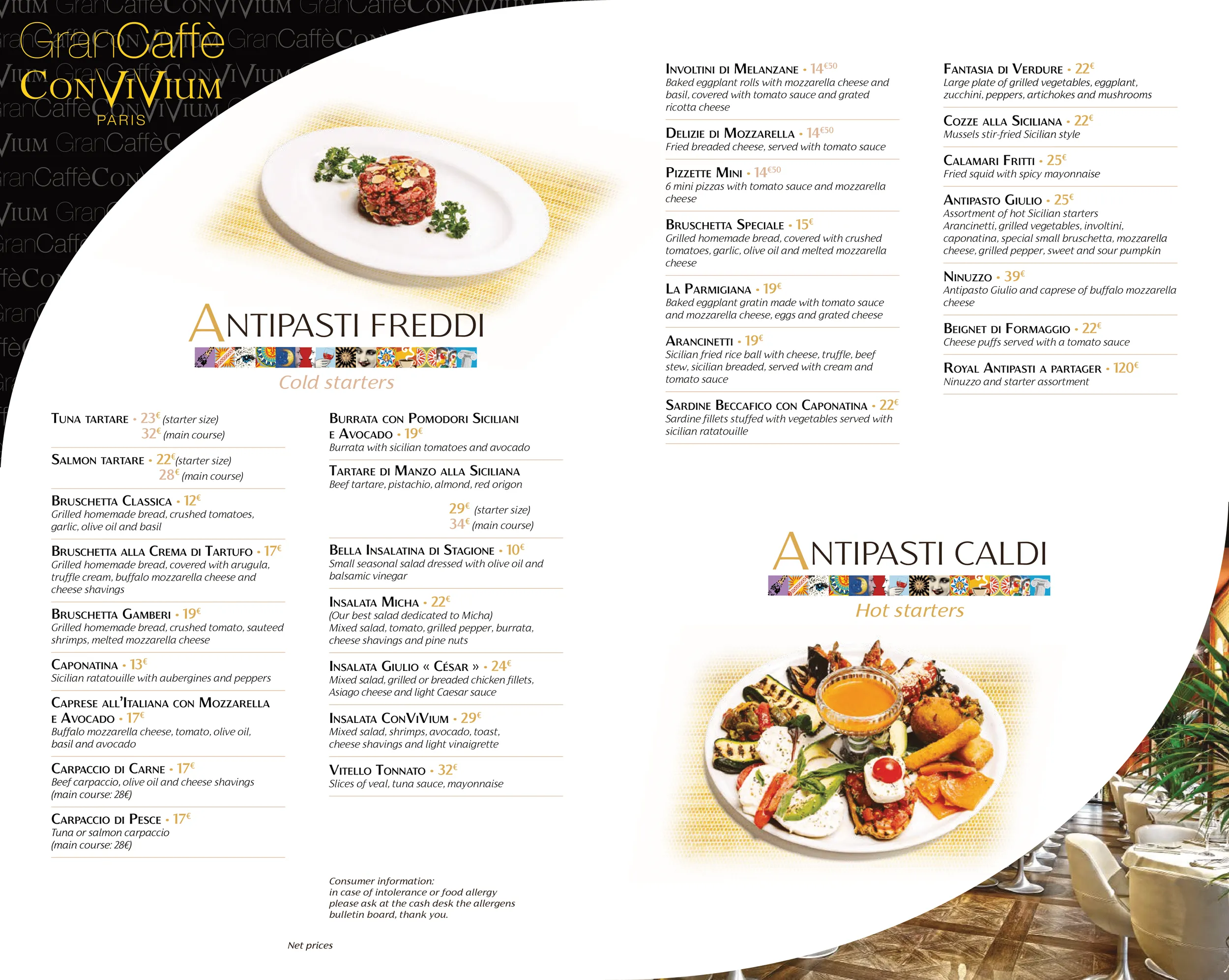 Menu, pages 7–8